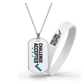 Challenge Accepted - Pendant Necklace + Wristband Combo