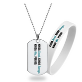 Kinda Sweet. Kinda Savage. Kinda Me. Period. - Pendant Necklace + Wristband Combo