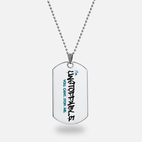 I'm Unstoppable (Teal) - Pendant Necklace + Wristband Combo